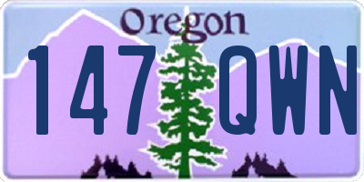 OR license plate 147QWN