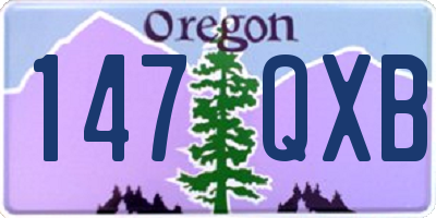 OR license plate 147QXB