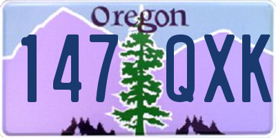 OR license plate 147QXK