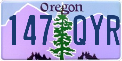 OR license plate 147QYR