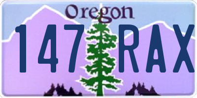 OR license plate 147RAX