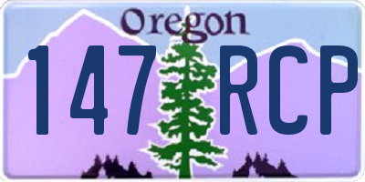 OR license plate 147RCP