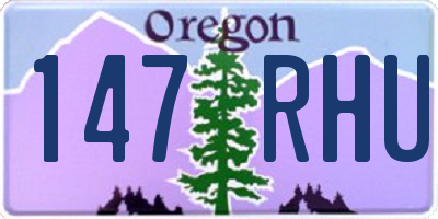 OR license plate 147RHU