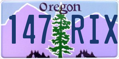OR license plate 147RIX