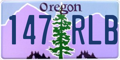 OR license plate 147RLB