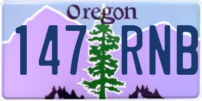 OR license plate 147RNB