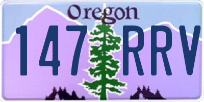 OR license plate 147RRV