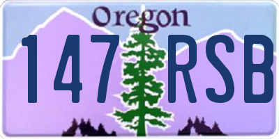 OR license plate 147RSB