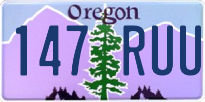 OR license plate 147RUU