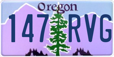 OR license plate 147RVG