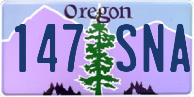 OR license plate 147SNA