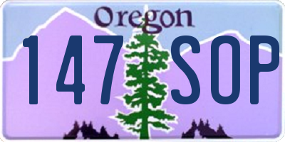 OR license plate 147SOP