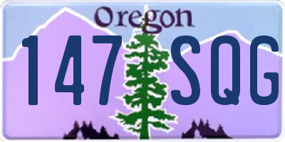 OR license plate 147SQG