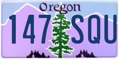 OR license plate 147SQU