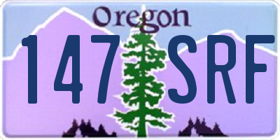OR license plate 147SRF