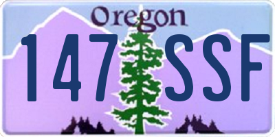 OR license plate 147SSF