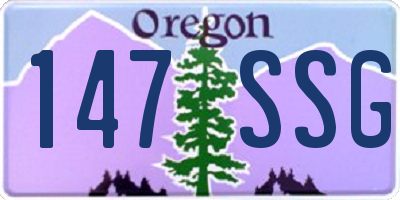 OR license plate 147SSG