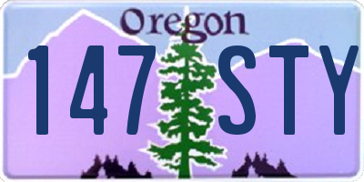 OR license plate 147STY