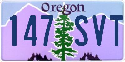 OR license plate 147SVT
