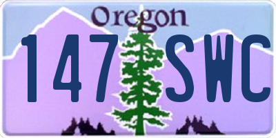 OR license plate 147SWC