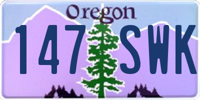 OR license plate 147SWK