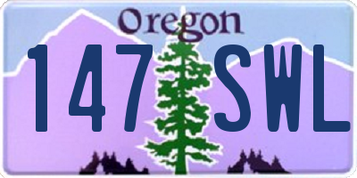 OR license plate 147SWL