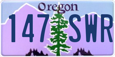 OR license plate 147SWR