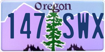 OR license plate 147SWX