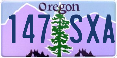 OR license plate 147SXA