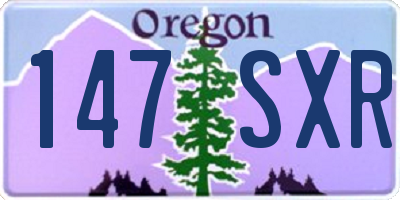 OR license plate 147SXR