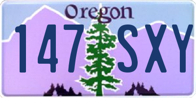 OR license plate 147SXY