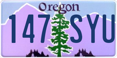 OR license plate 147SYU