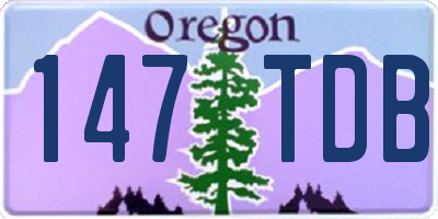 OR license plate 147TDB