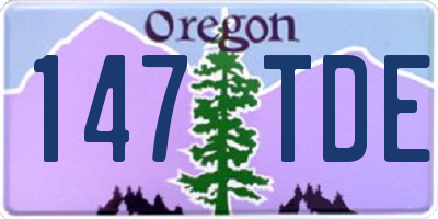 OR license plate 147TDE