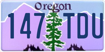 OR license plate 147TDU