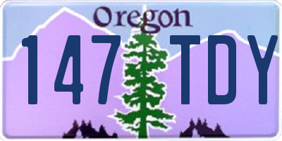 OR license plate 147TDY