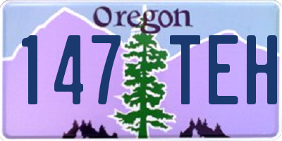 OR license plate 147TEH