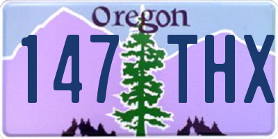 OR license plate 147THX