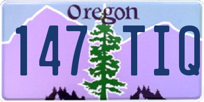 OR license plate 147TIQ