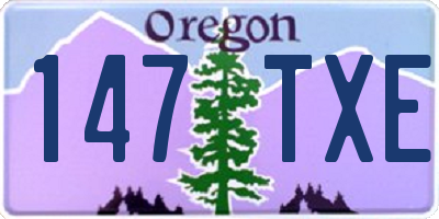 OR license plate 147TXE