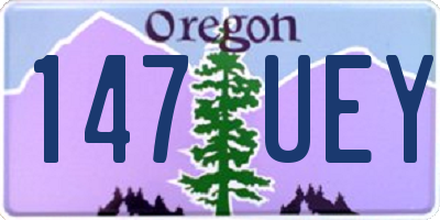 OR license plate 147UEY