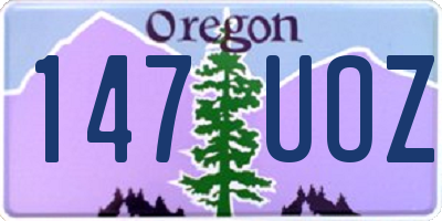 OR license plate 147UOZ