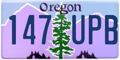 OR license plate 147UPB