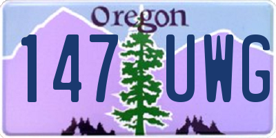 OR license plate 147UWG