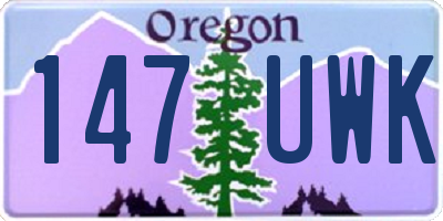 OR license plate 147UWK