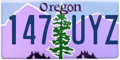 OR license plate 147UYZ