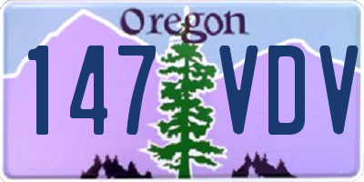OR license plate 147VDV