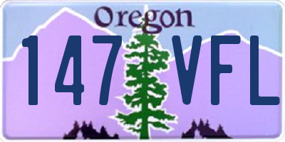 OR license plate 147VFL