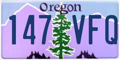 OR license plate 147VFQ