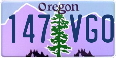 OR license plate 147VGO